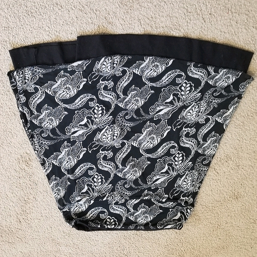 Black floral skirt